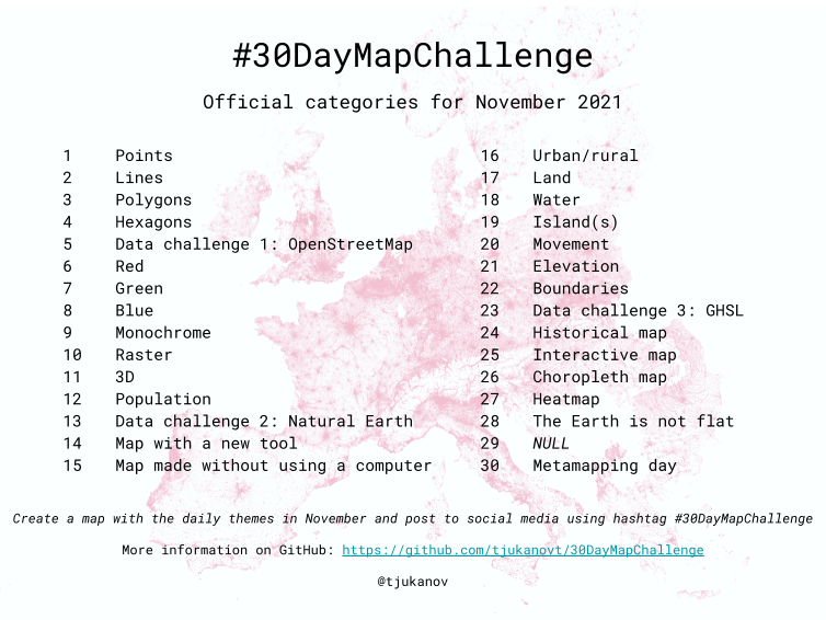 2021 30 Day Map Challenge Postmortem