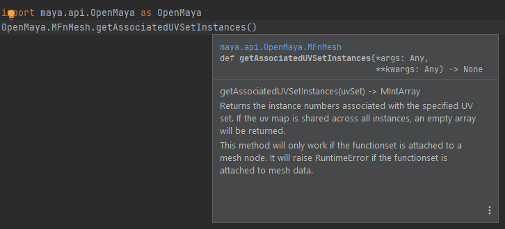 pycharm inline doc